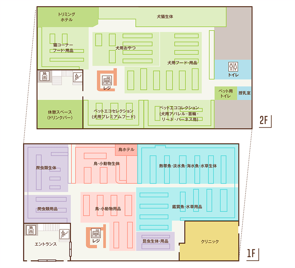 ペットエコ 多摩 本店　フロアマップ